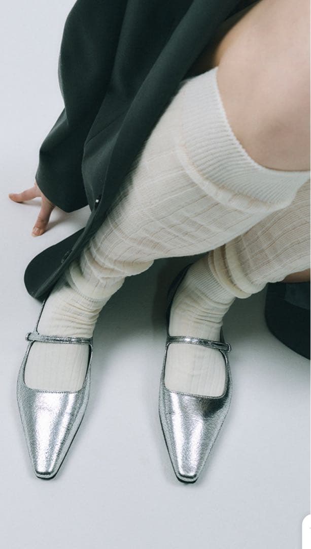 新品⭐︎SHISEI シルバー メリージェーン フラットシューズ