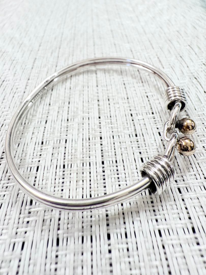 ティファニー ダブルフックアンドアイ バングル 925 750 コンビ
