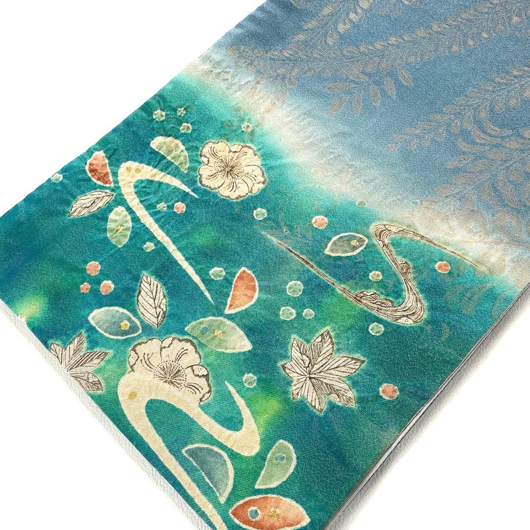 帯6112 ●高級 正絹 太鼓全通 袋帯 辻ヶ花