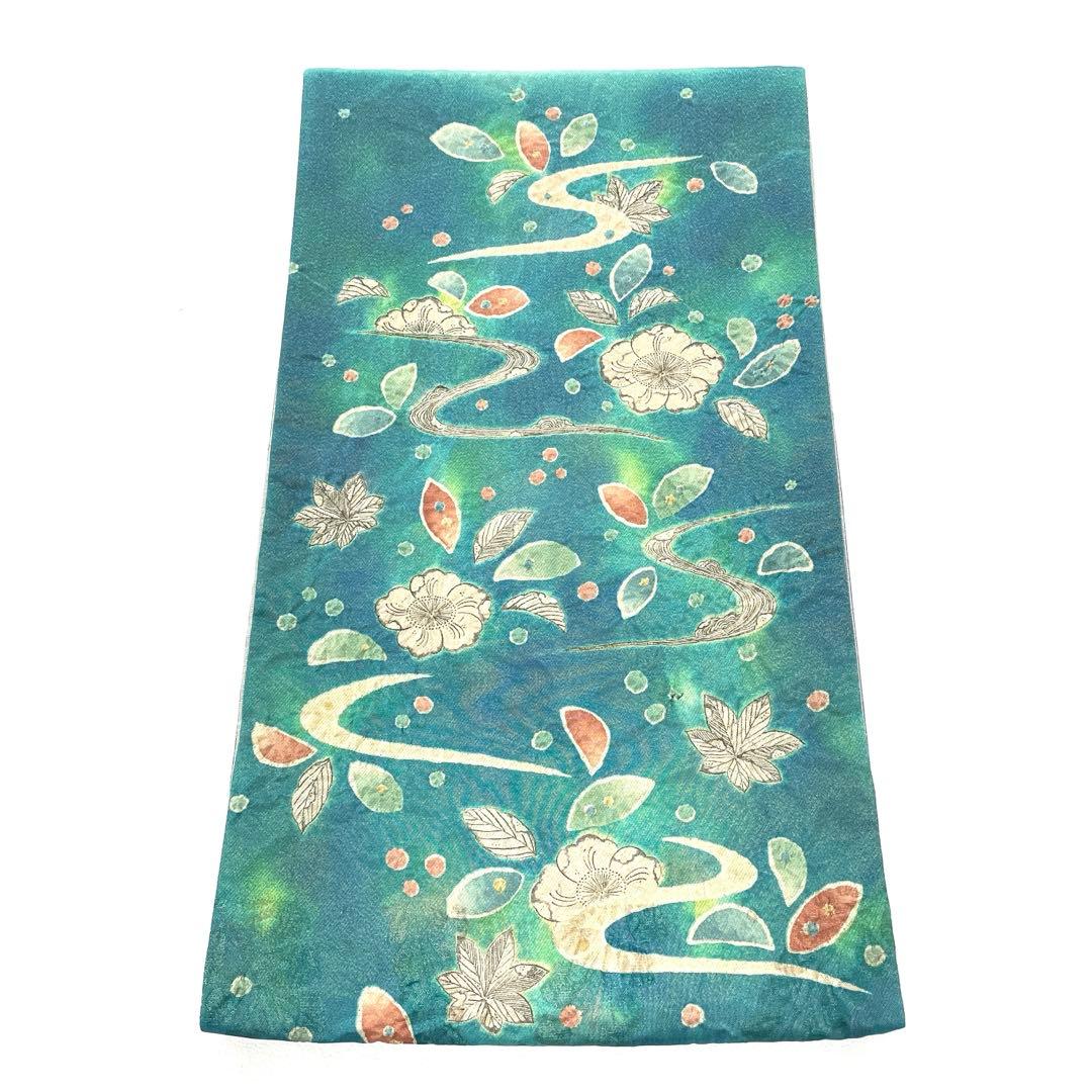 帯6112 ●高級 正絹 太鼓全通 袋帯 辻ヶ花