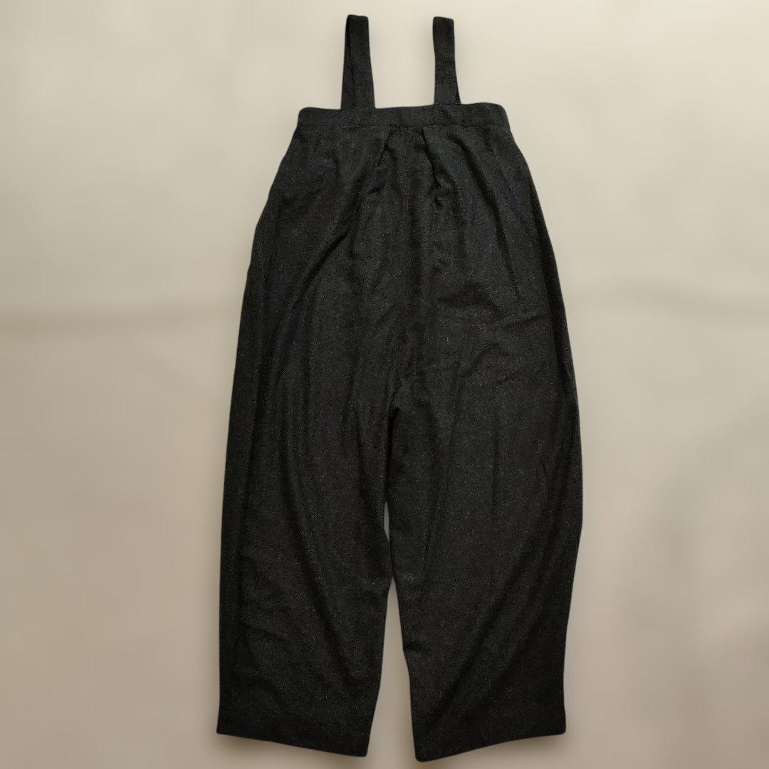 solamonat poche オーバーオール サロペット ダークグレー ウール