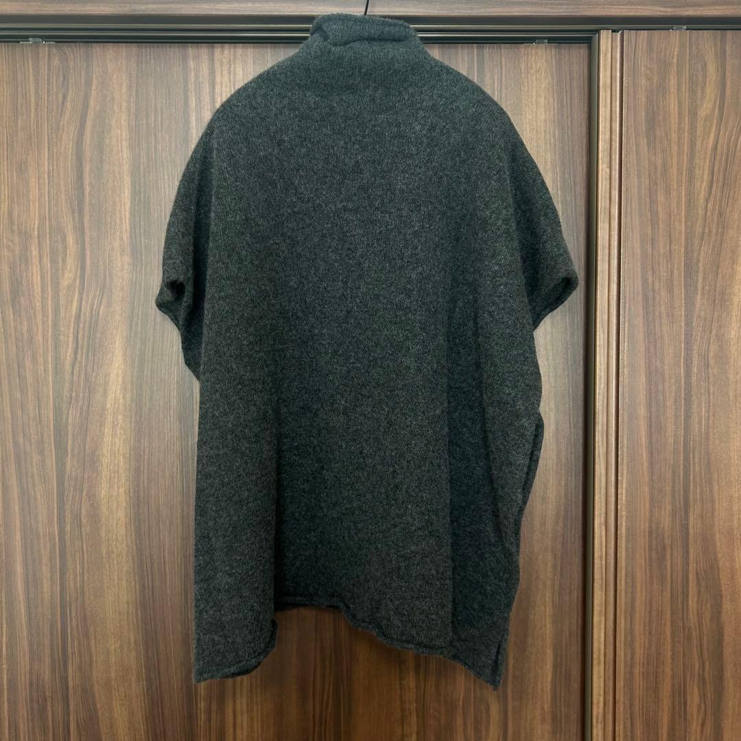 evam eva エヴァムエヴァ ウール　ヤク　ニットポンチョ