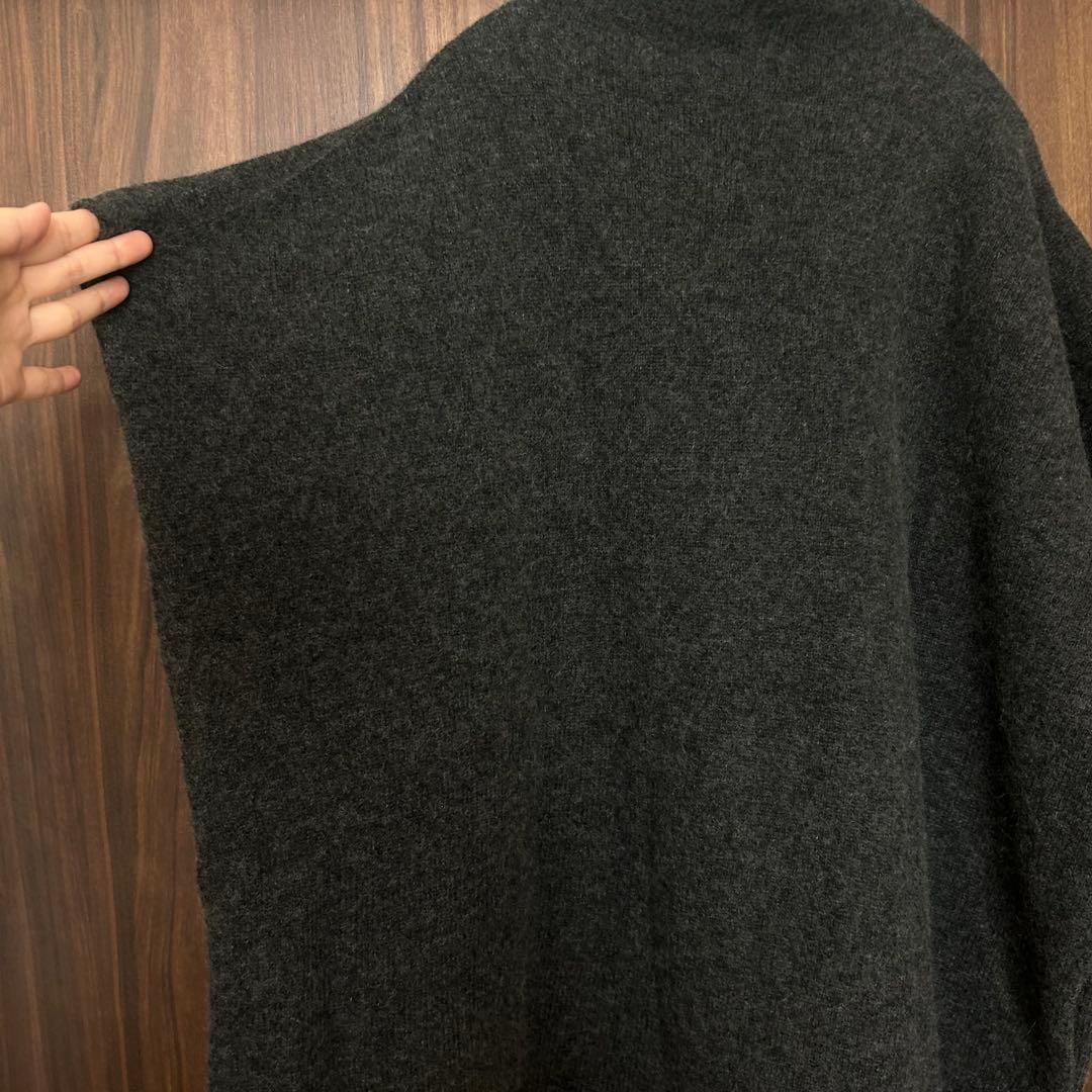 evam eva エヴァムエヴァ ウール　ヤク　ニットポンチョ