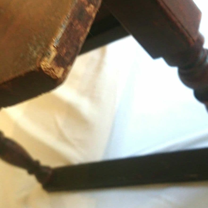 【昭和レトロ】木製文机 ダークブラウン 引き出し２つ アンティーク