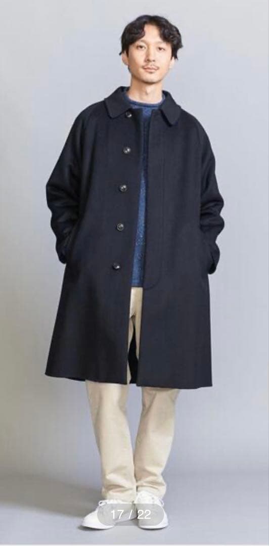 リバーメルトン バルカラーコート ネイビー/UNITED ARROWS