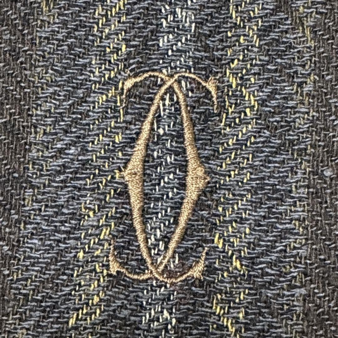 【美品】Cartie カルティエ シルク混 大幅ストール スコットランド製