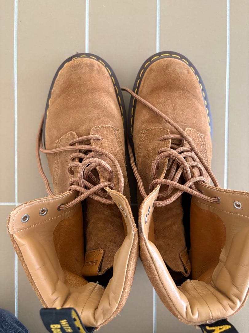 Dr. Martens スエードワークブーツ ベージュ　サイズ8