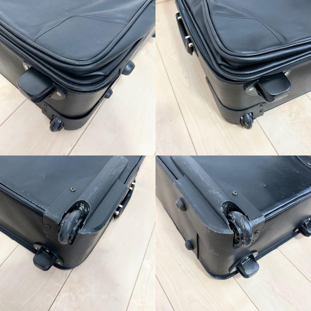 希少✨ ロエベ アナグラム キャリーケース ブラック レザー 大容量