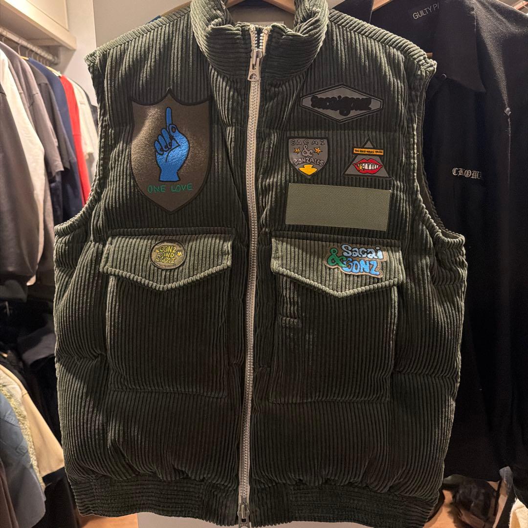 ジャケット・アウター sacai Gonz Multi PatchCorduroyPufferVest