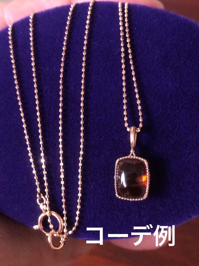 美品♡アガット K10 アンバー.ラブラドライト リバーシブルチャーム《証明書付