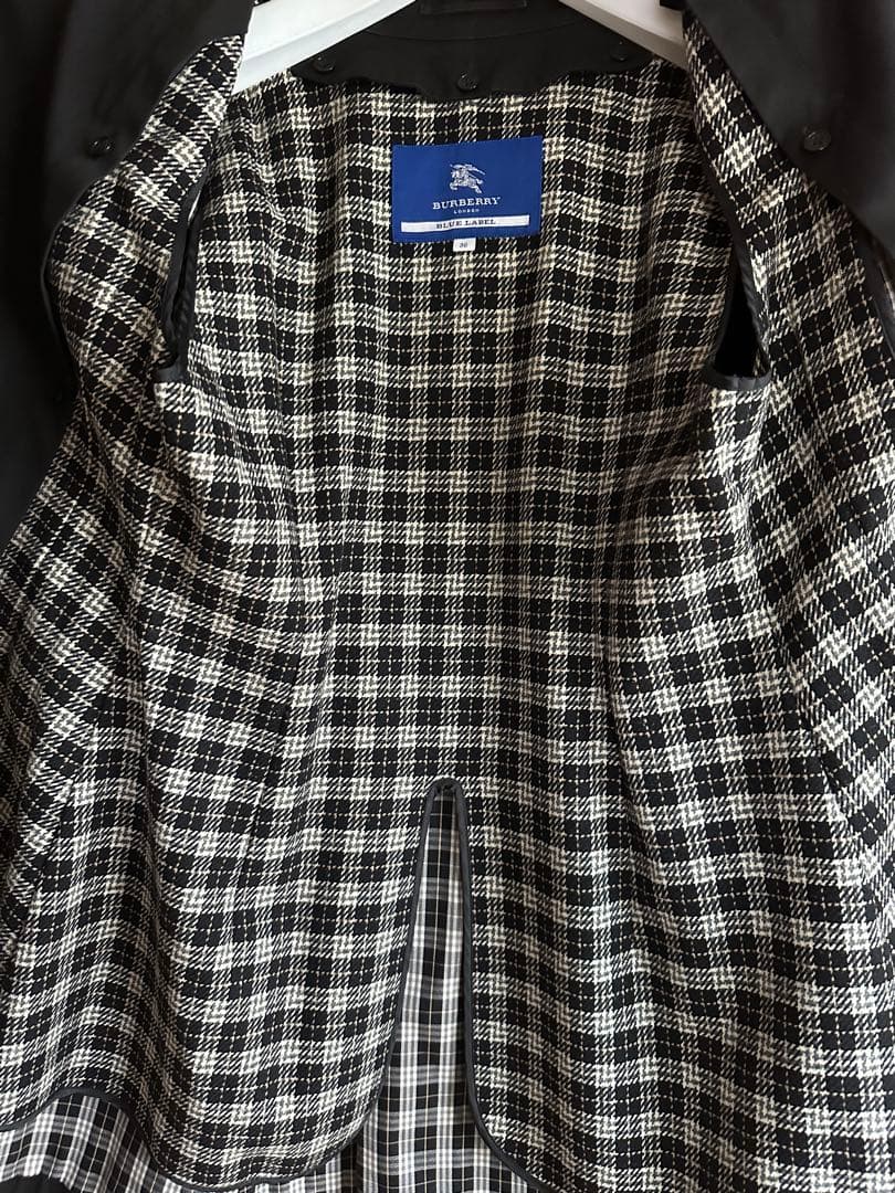 BURBERRY BLUE LABEL ブラック トレンチコート サイズ38 M