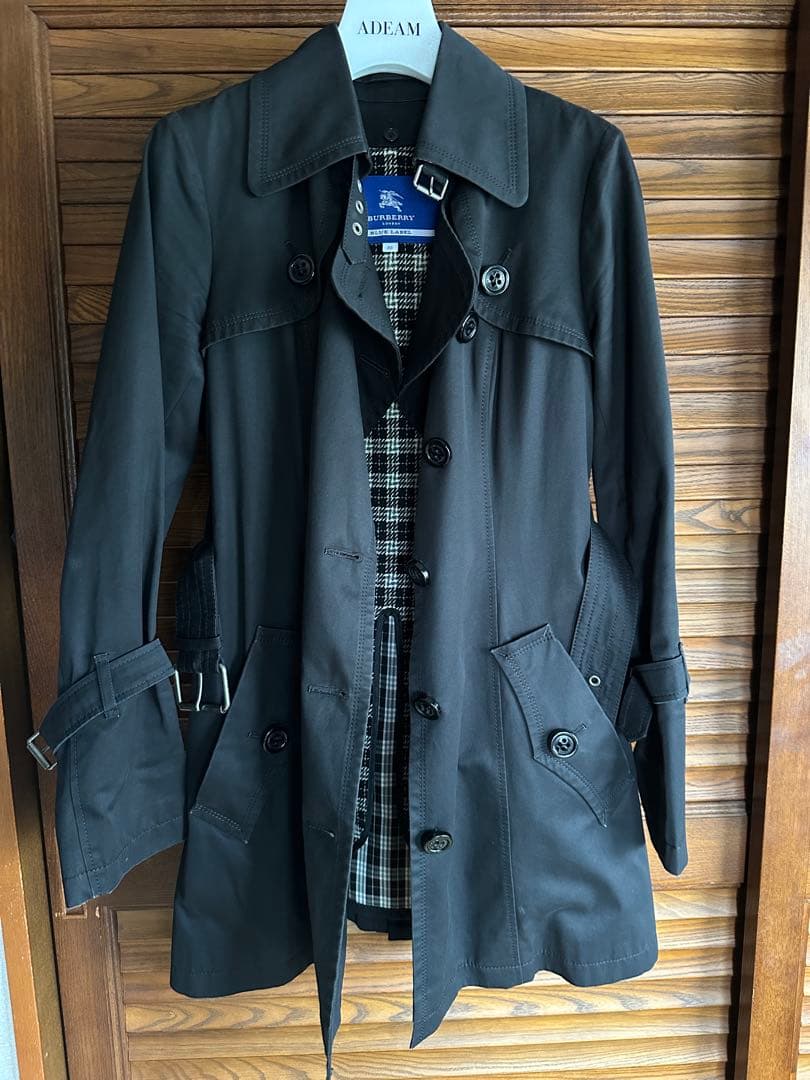BURBERRY BLUE LABEL ブラック トレンチコート サイズ38 M