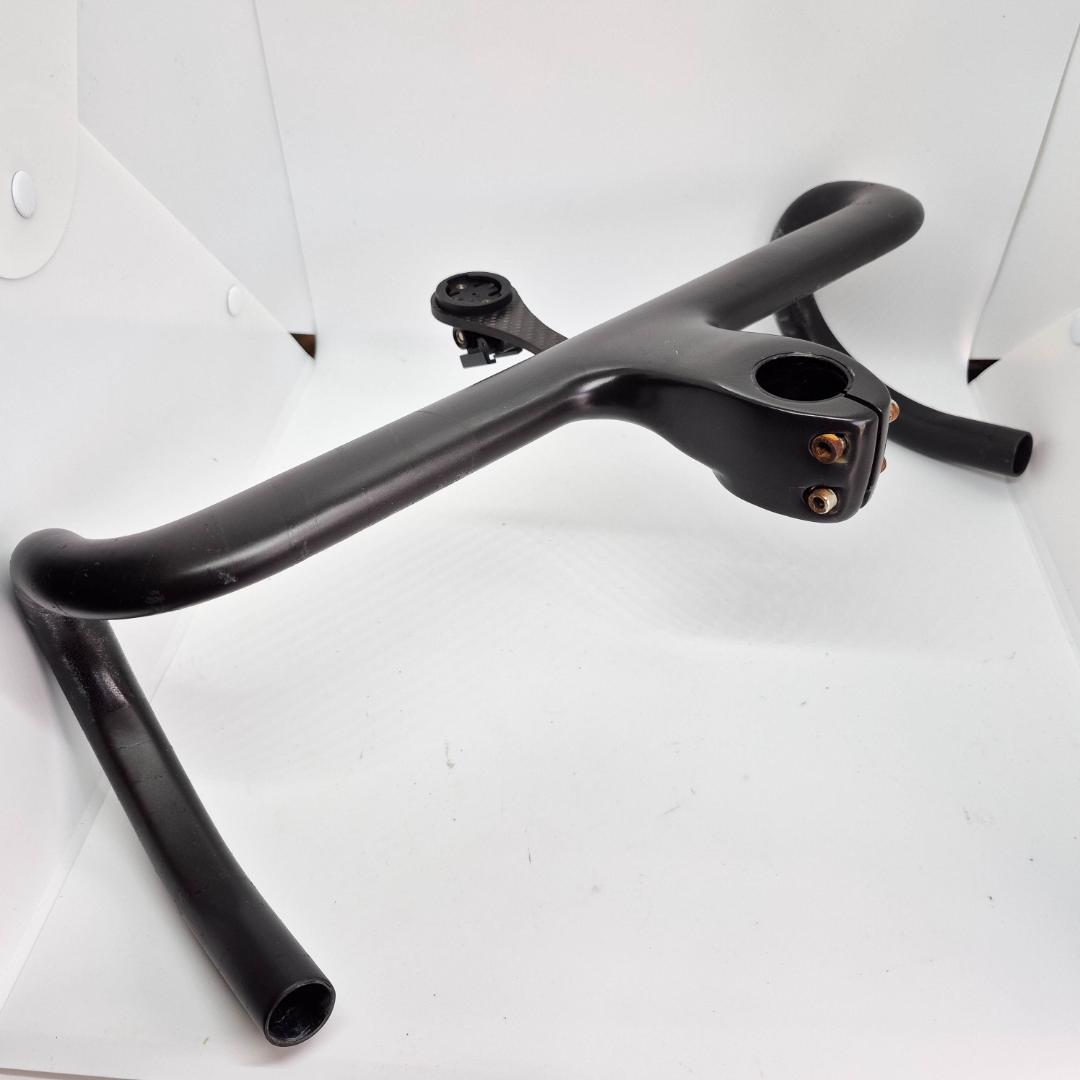 フルカーボン ステム一体型 ドロップハンドル サイコンマウント付