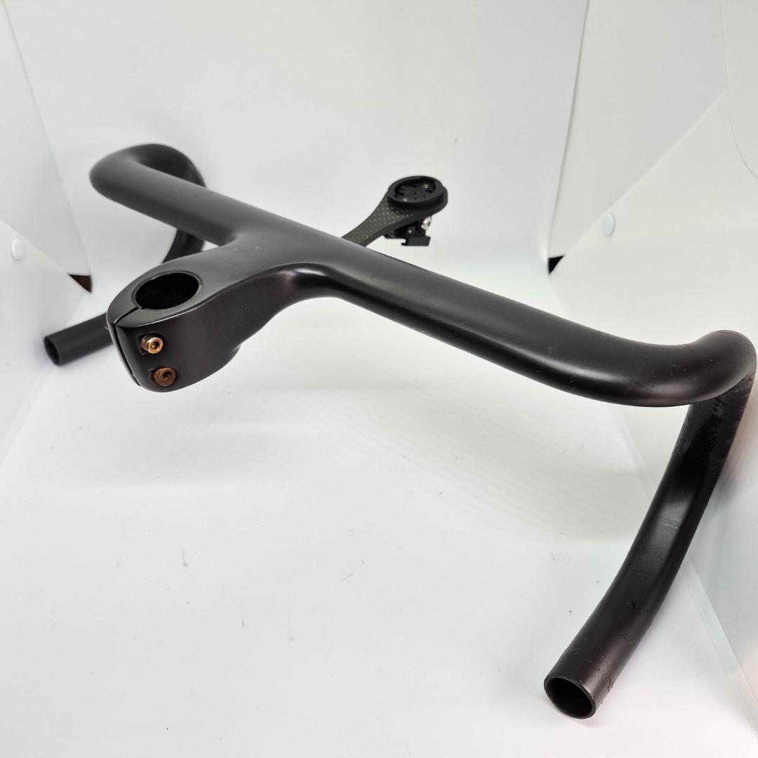 フルカーボン ステム一体型 ドロップハンドル サイコンマウント付