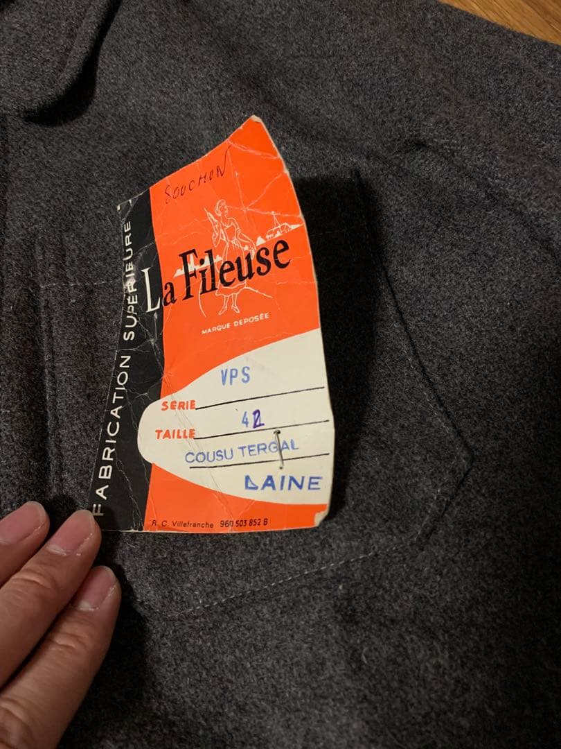 ヴィンテージ　フレンチワーク　セットアップ　ウール