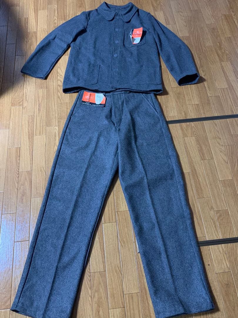 ヴィンテージ　フレンチワーク　セットアップ　ウール