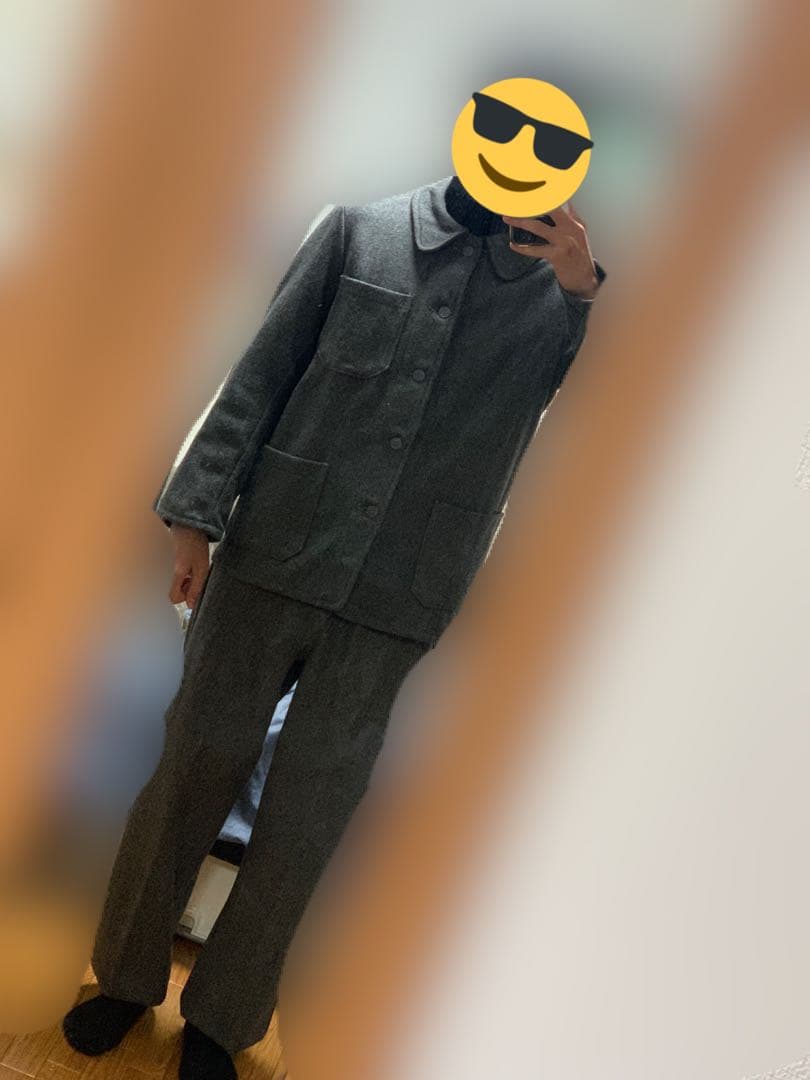 ヴィンテージ　フレンチワーク　セットアップ　ウール