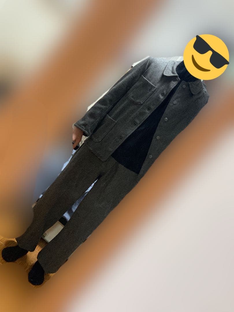 ヴィンテージ　フレンチワーク　セットアップ　ウール