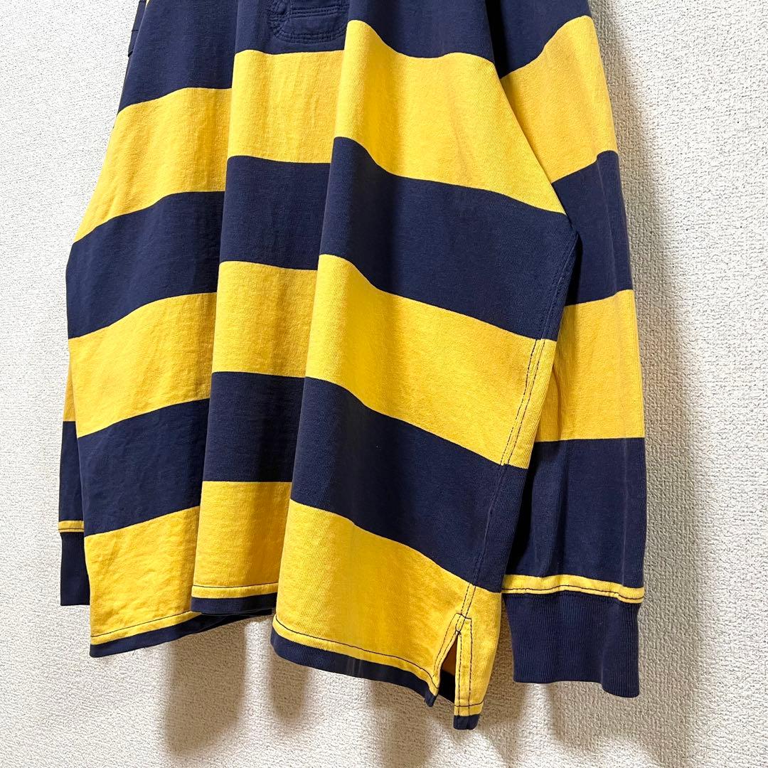 【良品】POLO Ralph Lauren 太ボーダー ラガーシャツ 3XB