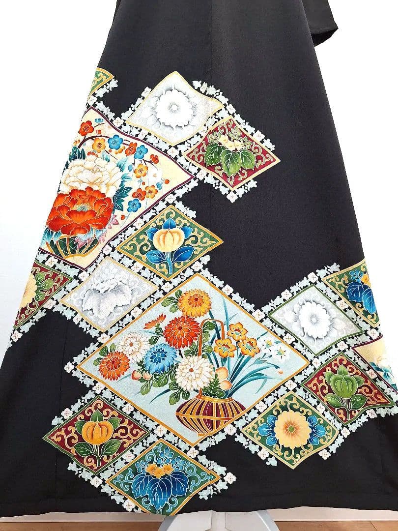 着物リメイクワンピース3631