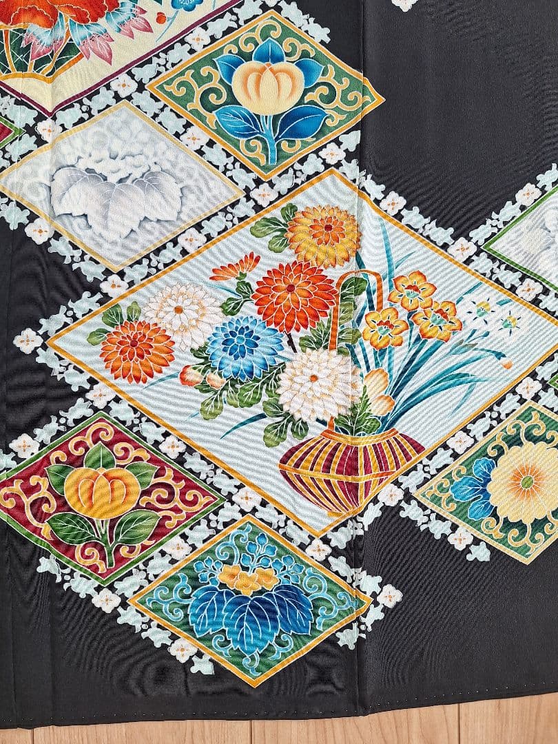 着物リメイクワンピース3631