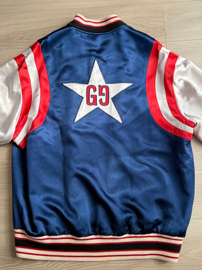 GUCCI スタジャン ネイビー ホワイト レッド