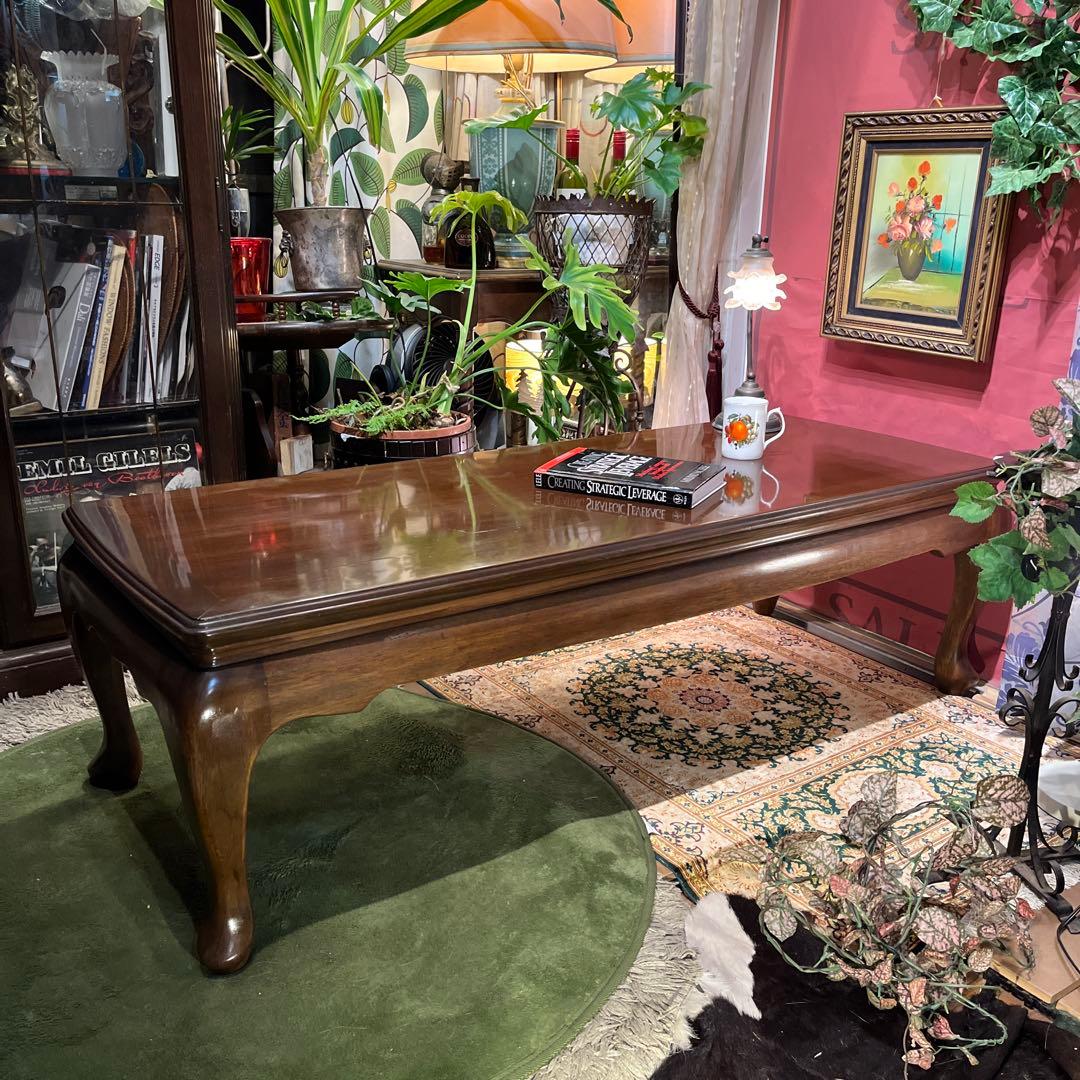 オールド　マルニ　ヴィンテージ 地中海　　猫脚リビングテーブル