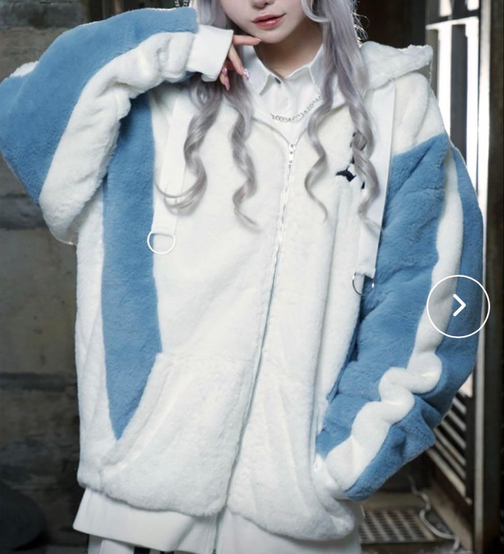 Amiligeアミリージュバイカラーファーアウターレア