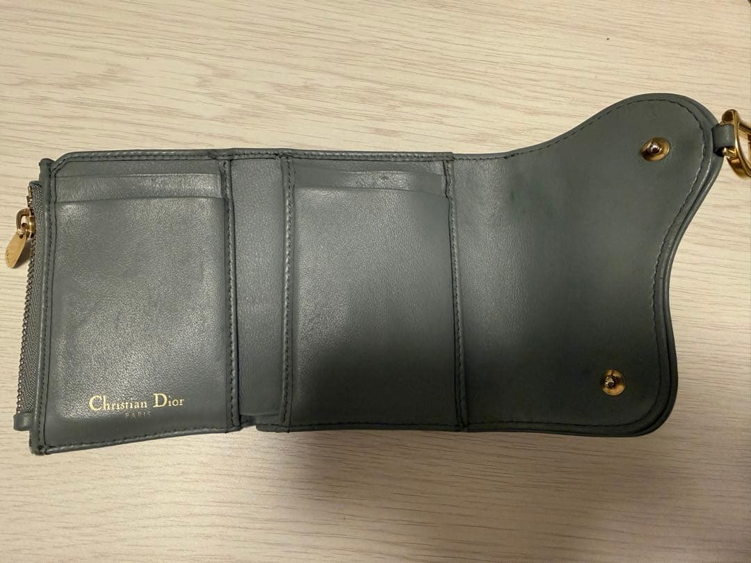 Dior クリスチャンディオール ロータスウォレット サドル 箱付き