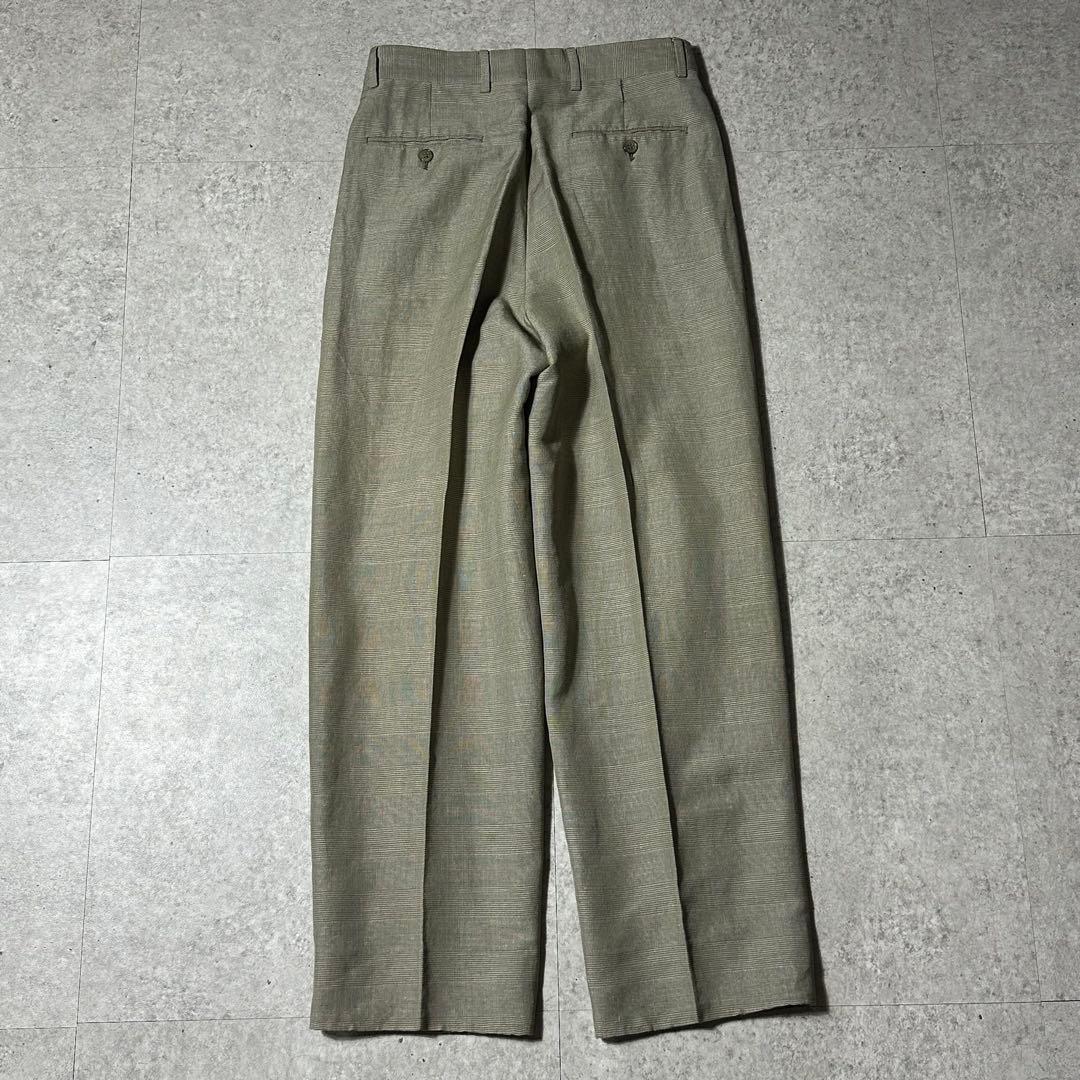 90s Giorgio Armani リネンビスコース セットアップ ベージュ