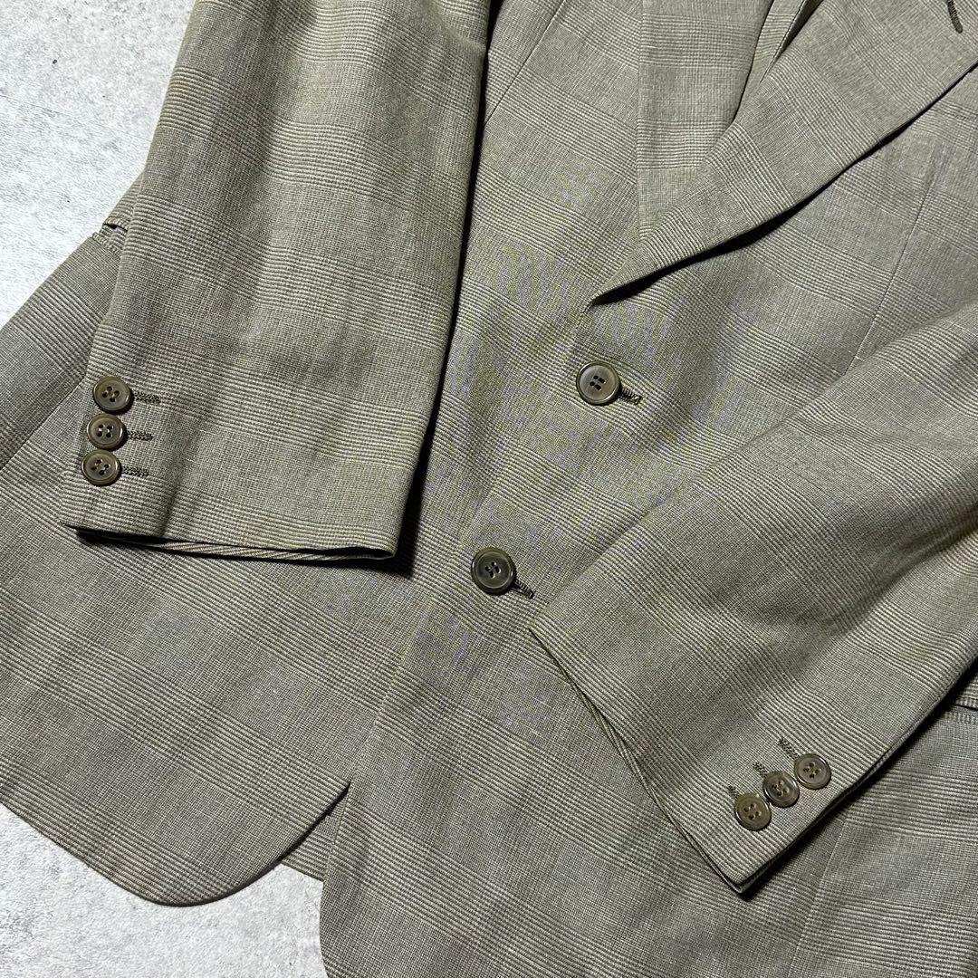 90s Giorgio Armani リネンビスコース セットアップ ベージュ