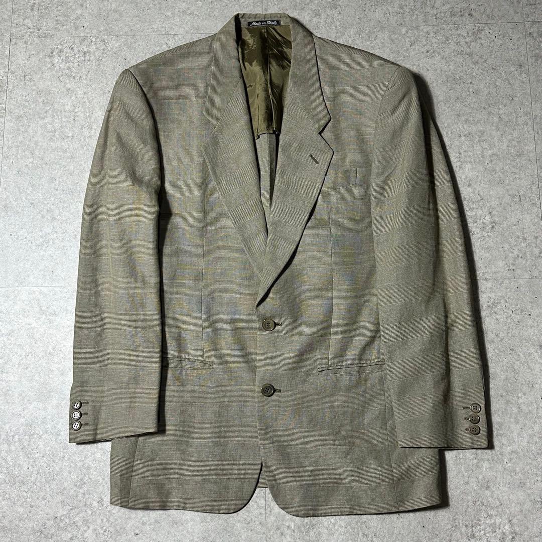 90s Giorgio Armani リネンビスコース セットアップ ベージュ
