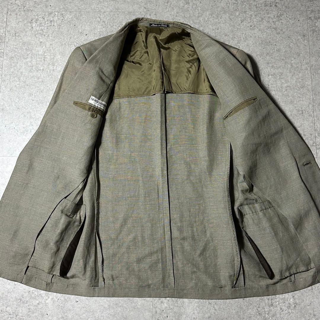 90s Giorgio Armani リネンビスコース セットアップ ベージュ