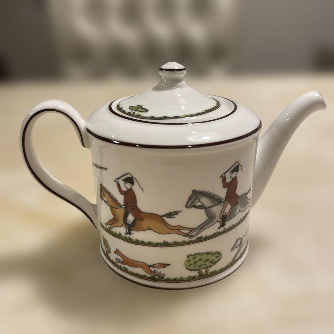  ウェッジウッド ハンティングシーン ティーポット