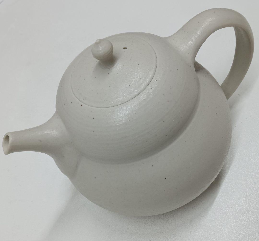 加藤 財 ひさご型 ポット 急須 財ポット 現代作家 白