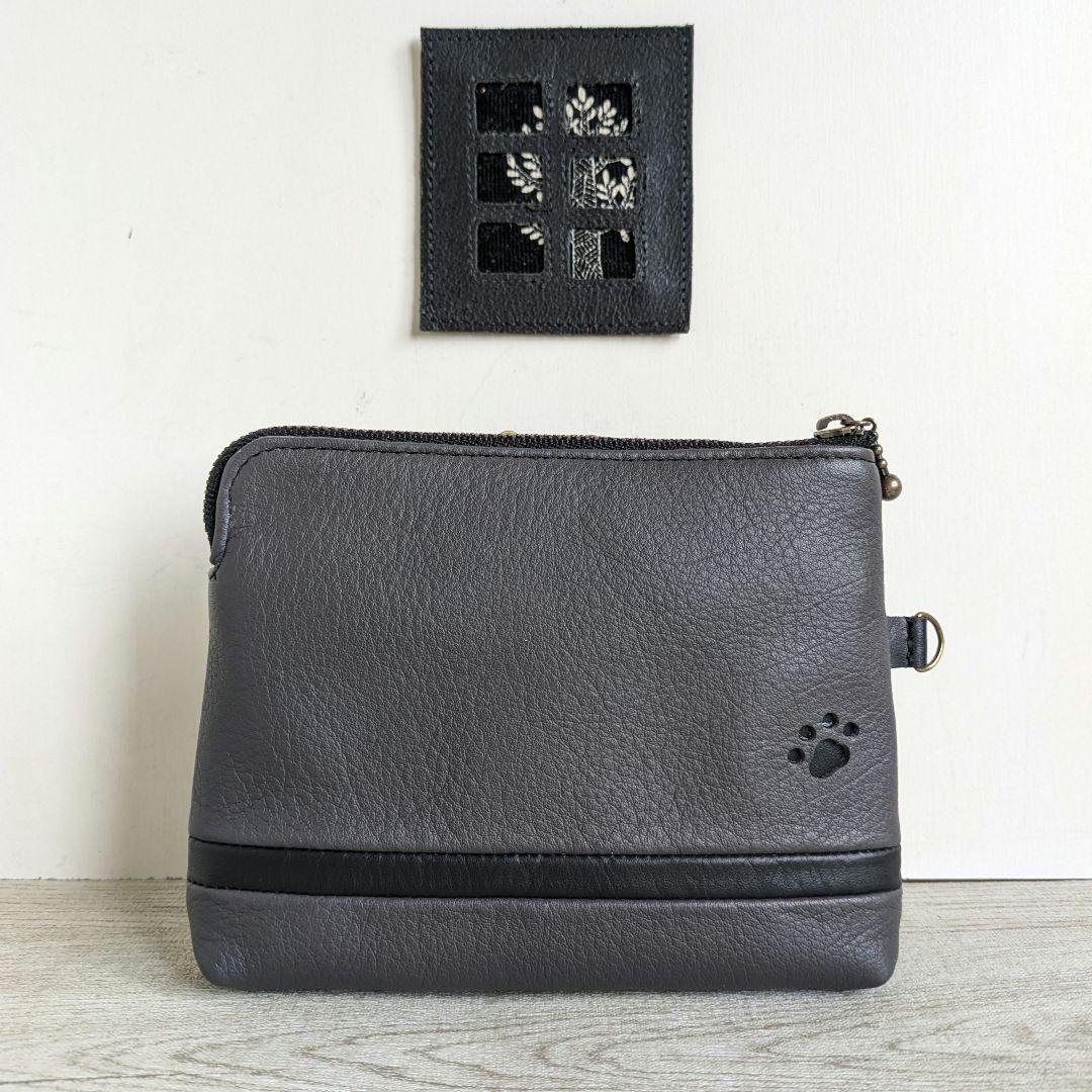 kana　がま口ショルダーバック　革