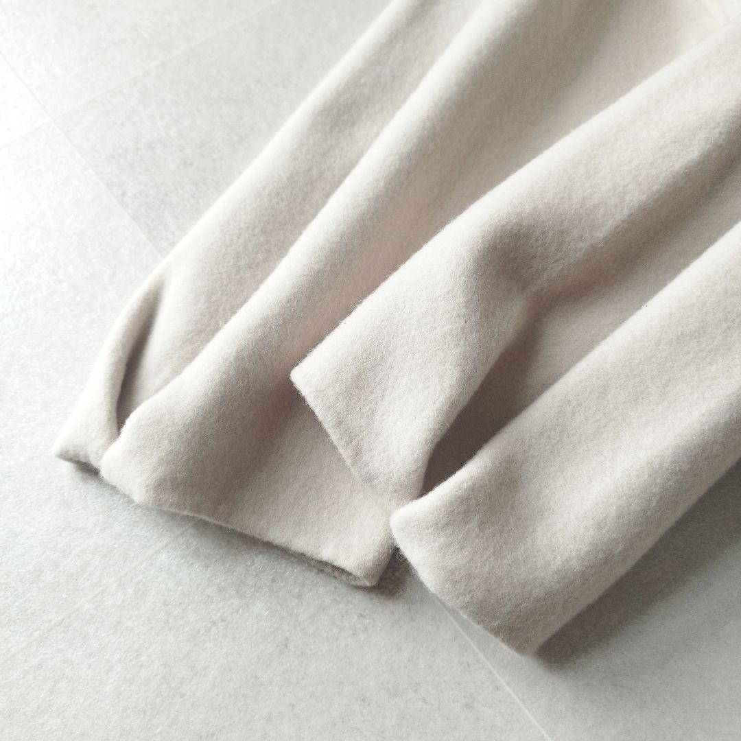 春カラー ミラオーウェン 袖ボリューム接結ノーカラーコート ふっくら袖