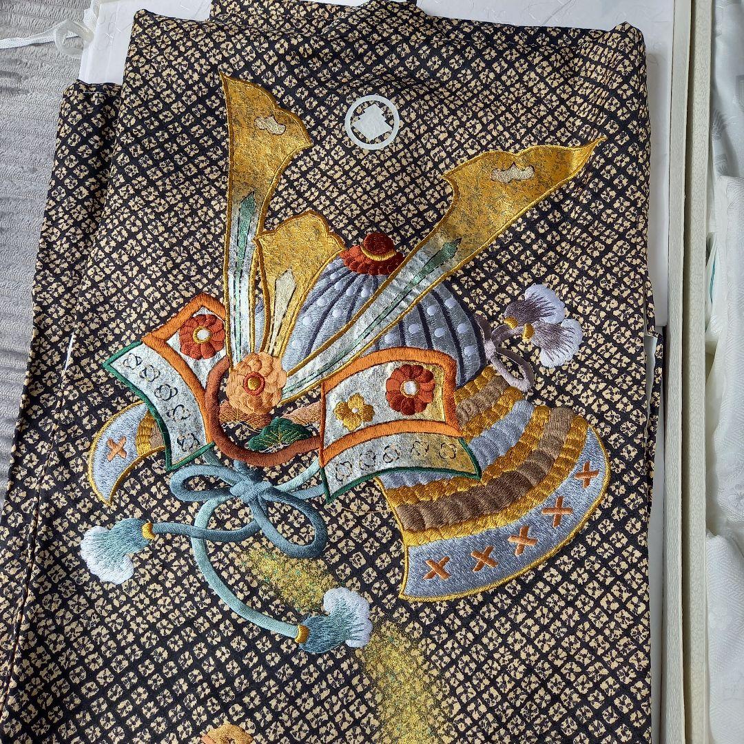 お宮参り　着物　男の子　産着　祝着　4点セット　正絹