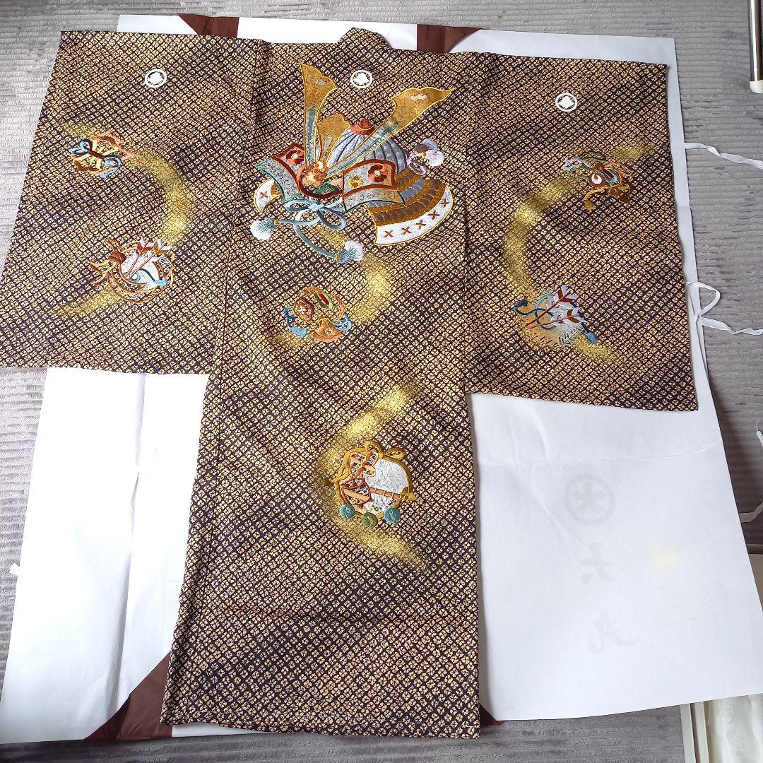 お宮参り　着物　男の子　産着　祝着　4点セット　正絹