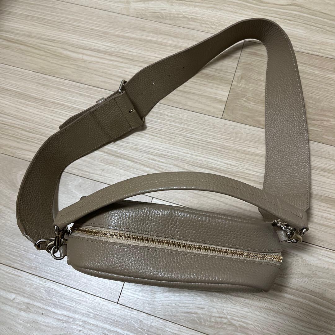 ch!iiibag ワイドベルトボストン グレージュ 2WAY バッグ