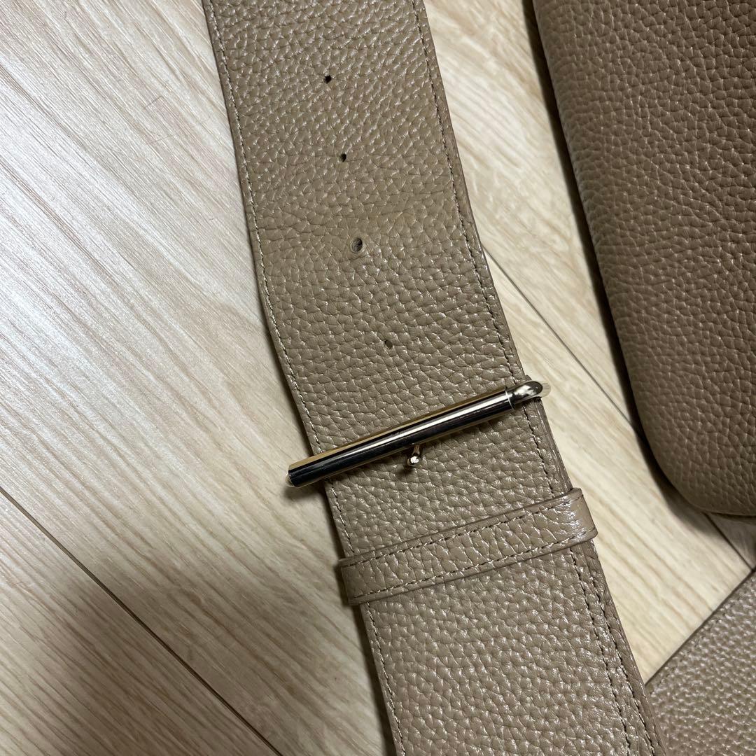 ch!iiibag ワイドベルトボストン グレージュ 2WAY バッグ