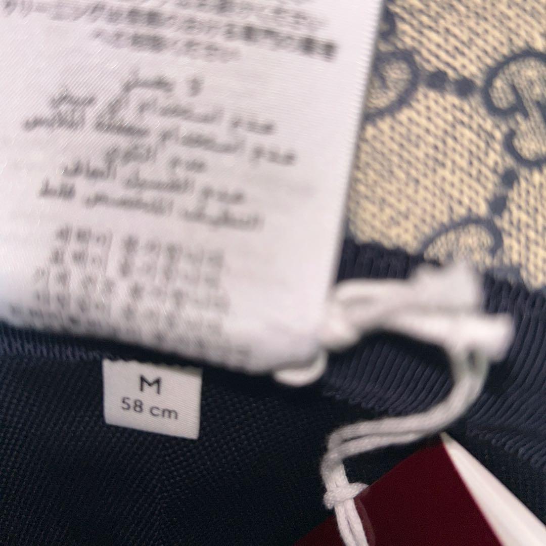 GUCCI グッチ レザーデニムバケットハット