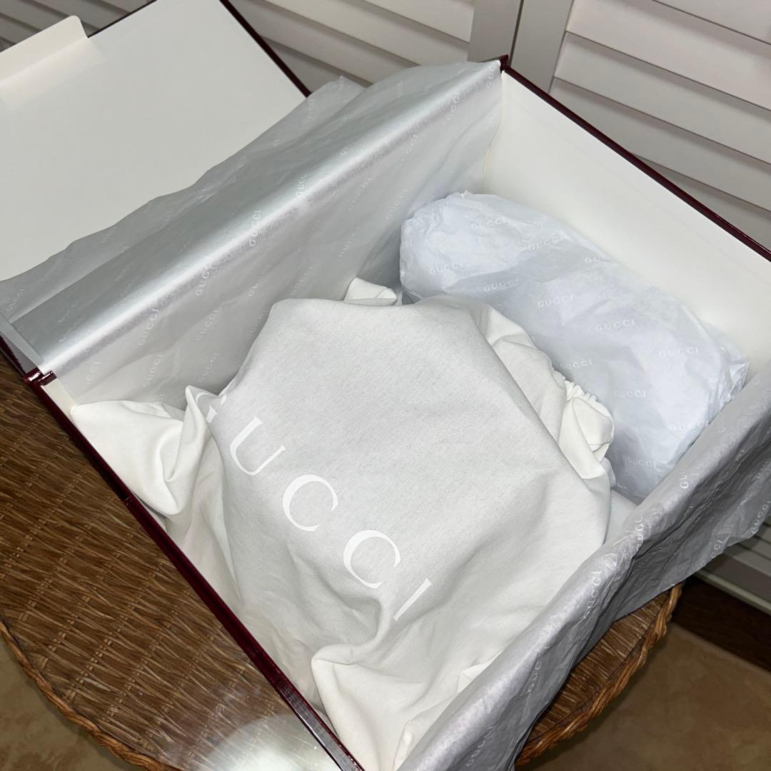 GUCCI グッチ レザーデニムバケットハット