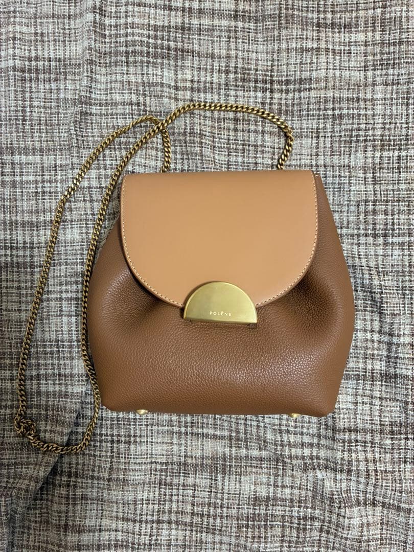 POLÈNE ショルダーバッグ ブラウン/ベージュ
