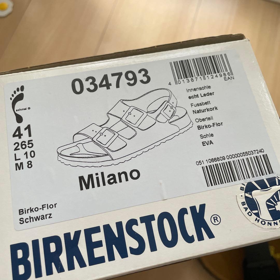 【新品　未使用】BIRKENSTOCK ミラノ ブラック サンダル 41