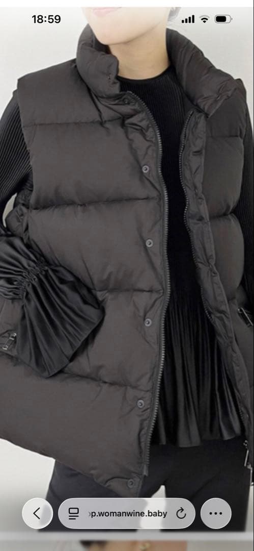 【STAMMBAUM/シュタンバウム】 ダウンベスト　ブラック