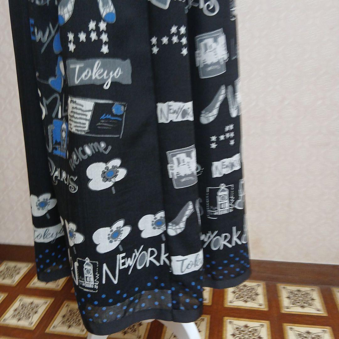 パリとニューヨークのイラスト ワンピース