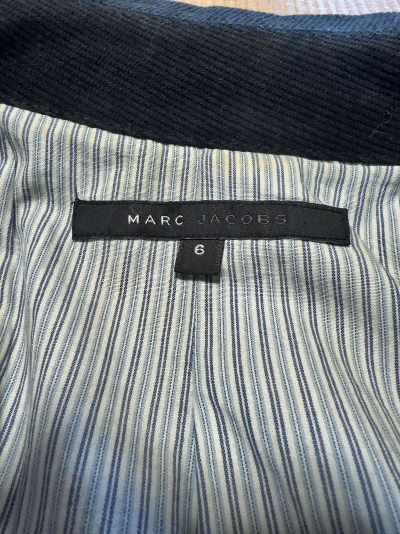 MARCJACOBS黒　コーデュロイ　ダブルボタン　6 ベルトコート2WAY