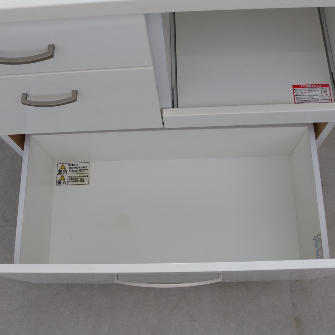 ニトリ 食器棚 コパン キッチンボード COPAIN 80KB ホワイト 白