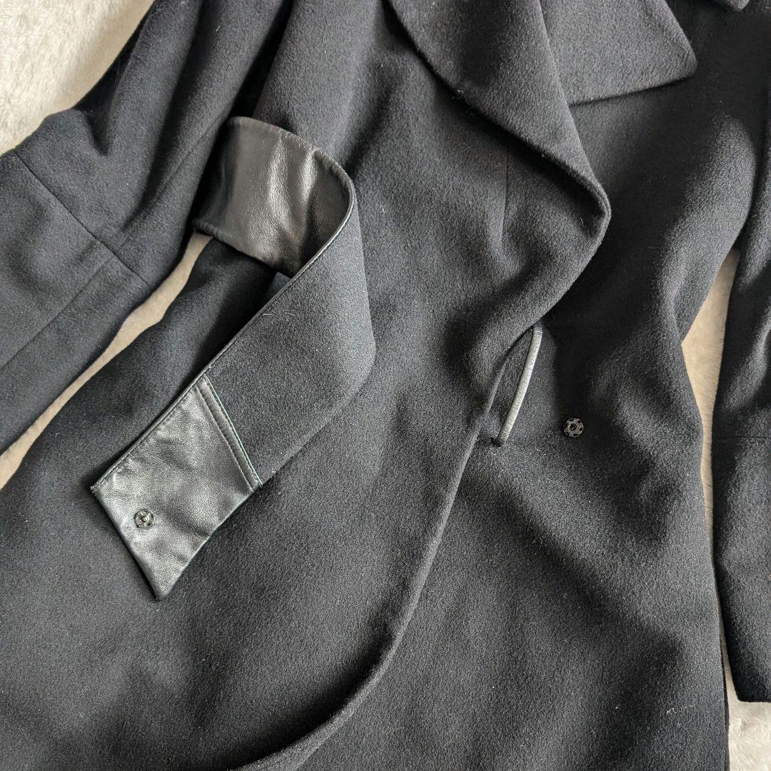 【希少】Claude Montana カシミヤ混チェスターコート 本革ベルト